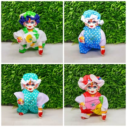 Laddu gopal pack of 4 bib suit [random print and color]-0no.