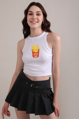 Time Fries when i'm with you- Racerback Tank top-XS