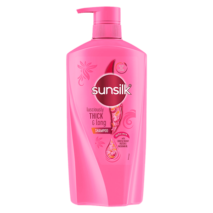 Sunsilk Hair Shampoo - Keratin Yoghurt, Lusciously Thick & Long, 650 Ml