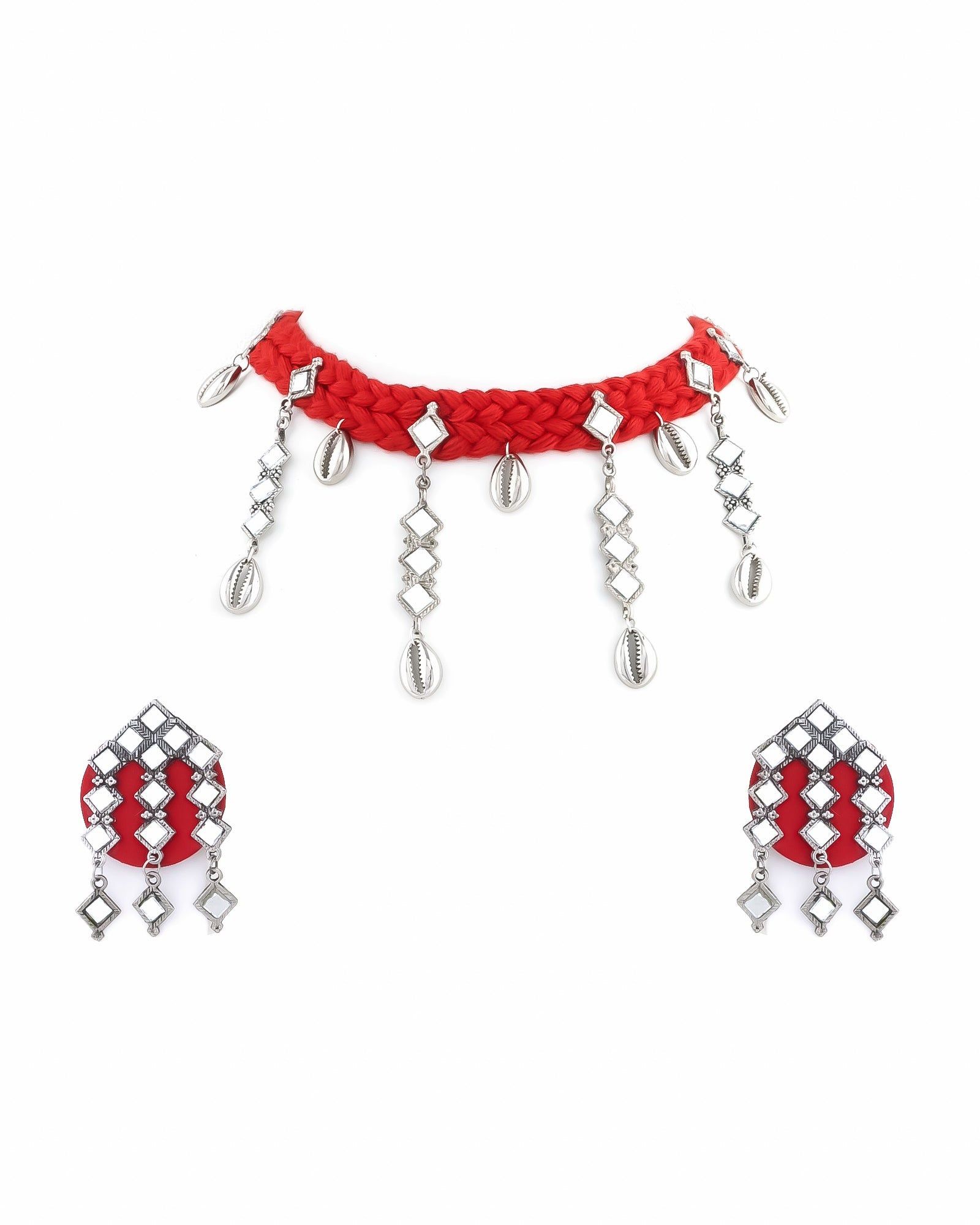 Badri ki Dulhaniya Fabric Choker Set
