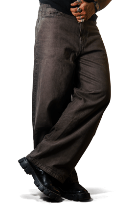 Brown Loose Fit Jeans-30