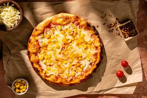 Woodfired - Corn & Cheese Pizza