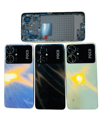 Back Panel Glass Housing Body For Poco M6 5G-Black
