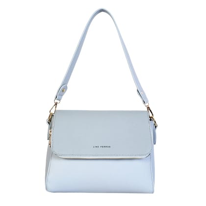 Avril Zip Flap Satchel Bag-27X7X23CM / Blue