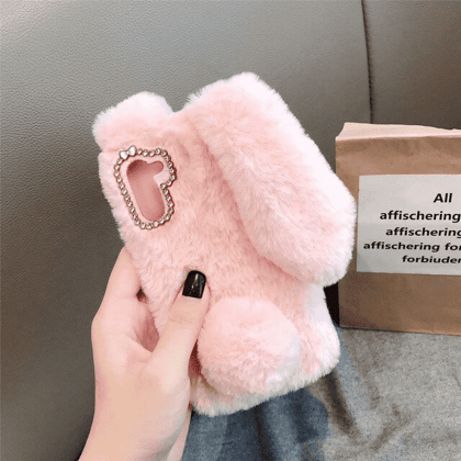 Luxury Bunny Rabbit Fur Plush Case-Samsung Galaxy Note 10