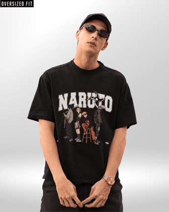 Naruto Black Oversized Tshirt-S
