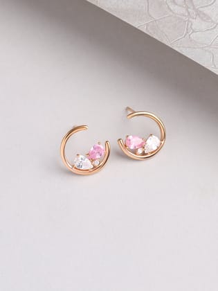 Crescent Moon Stud Earrings