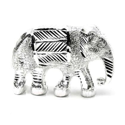 Pure Silver Elephant Lucky Gajraj chandi ka Hathy Lal kitab remedy solid inside-50 Grams / Trunk Down