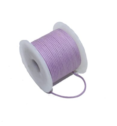Light Purple Waxed Cotton Cord Size - 1 MM , COTT-024-Per Roll of 5 Meter / 1 MM