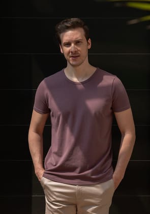 Piqué T-Shirt in Açaí-S · 38 - 39''