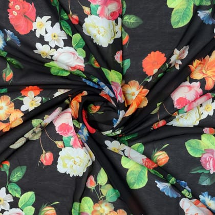 Liberty Small Floral Flower Digital Printed Fabric - Weightless