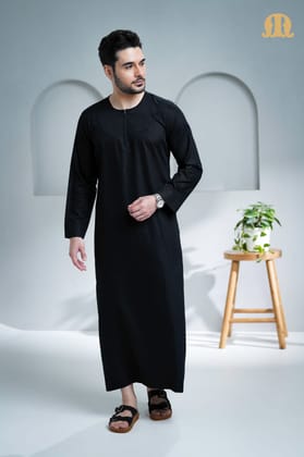 Kurvig Omani Thobe Black Men-S