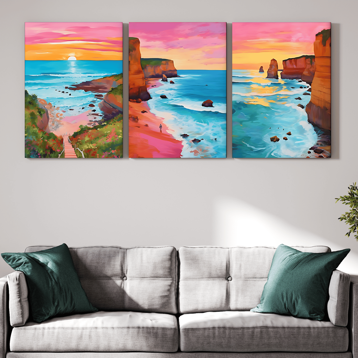 Ocean Odyssey Gallery Wood Print Wall Art Set of 3-9 X 12 Inches Each / Pinewood Thickness: 6mm
