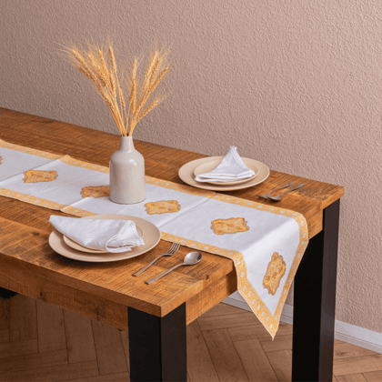 Saffron Block Print Runner-Only Runner