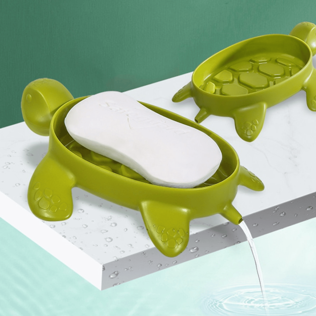 CUTE TURTLE SHAPE DRAINING SOAP HOLDER
