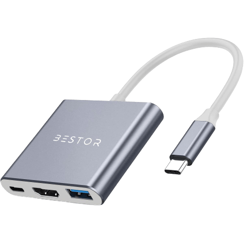 3 in 1 Type C USB HUB-Grey