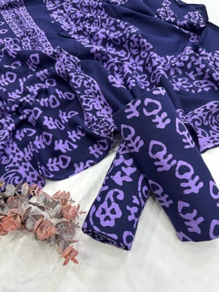 Cotton Suit Set With Mulmul Dupatta