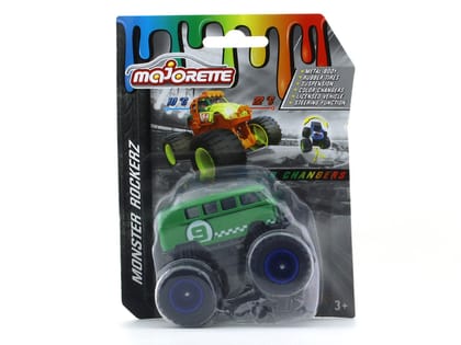 Volkswagen T1 Green Monster Rockerz Color changers 1:64 Majorette scale model car