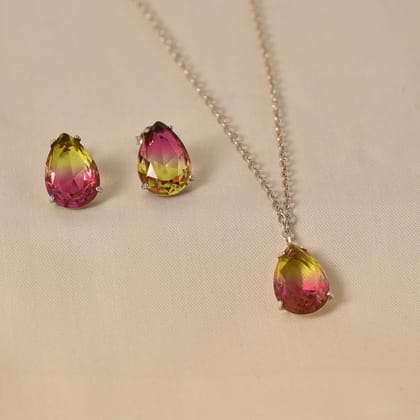 Glow Pendant Set with chain-Silver / 18"
