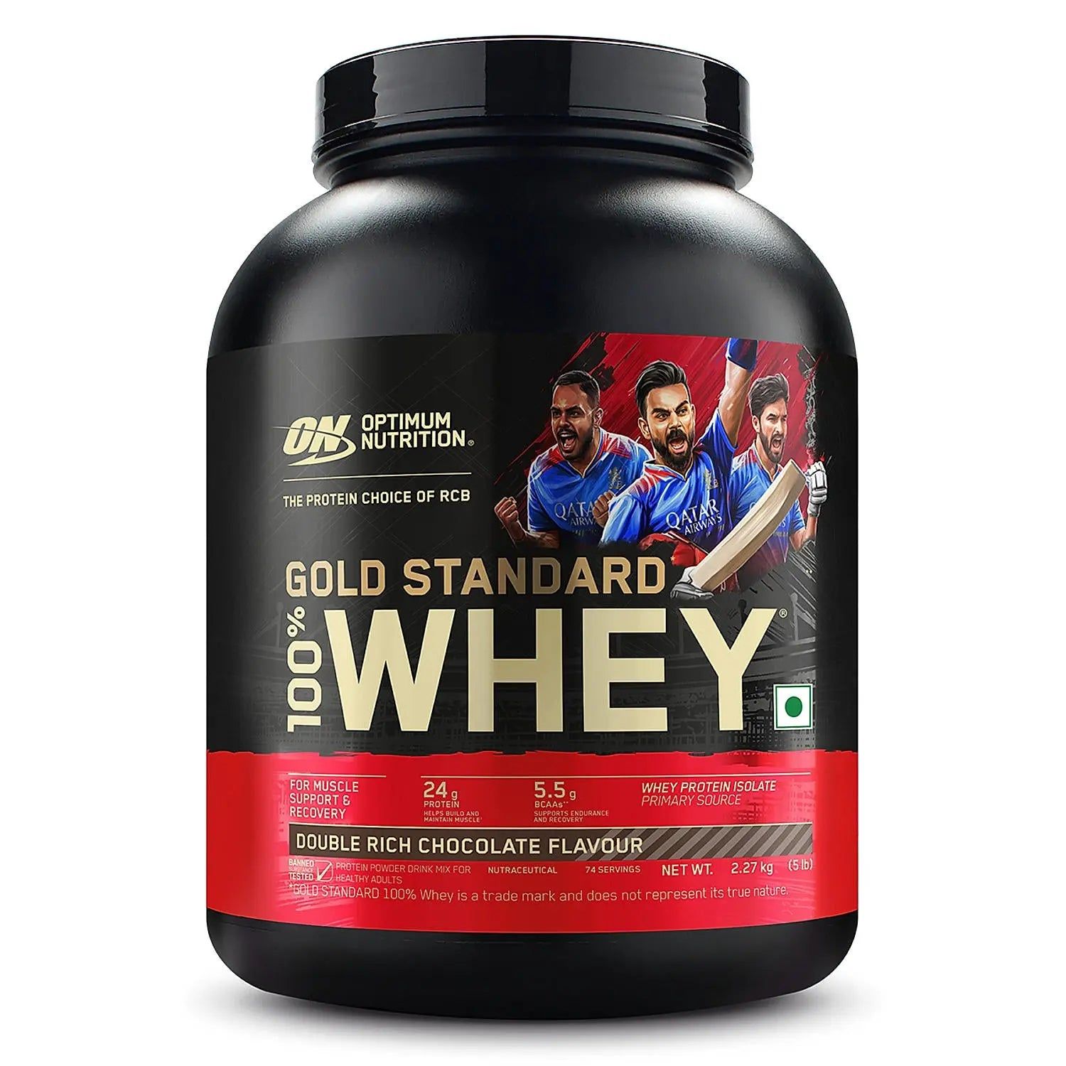 Optimum Nutrition Gold Standard 100% Whey  (Indian)-2.27 kg / Double Rich Chocolate
