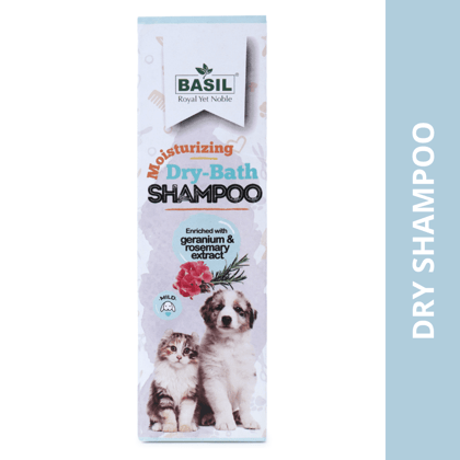 Basil Rosemary  Geranium Dry Dog Shampoo-Basil Rosemary & Geranium Dry Dog Shampoo - 150mL