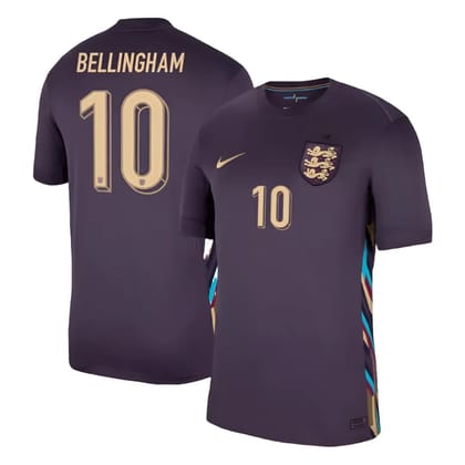 England BELLINGHAM 10 Away Jersey EURO 2024-S