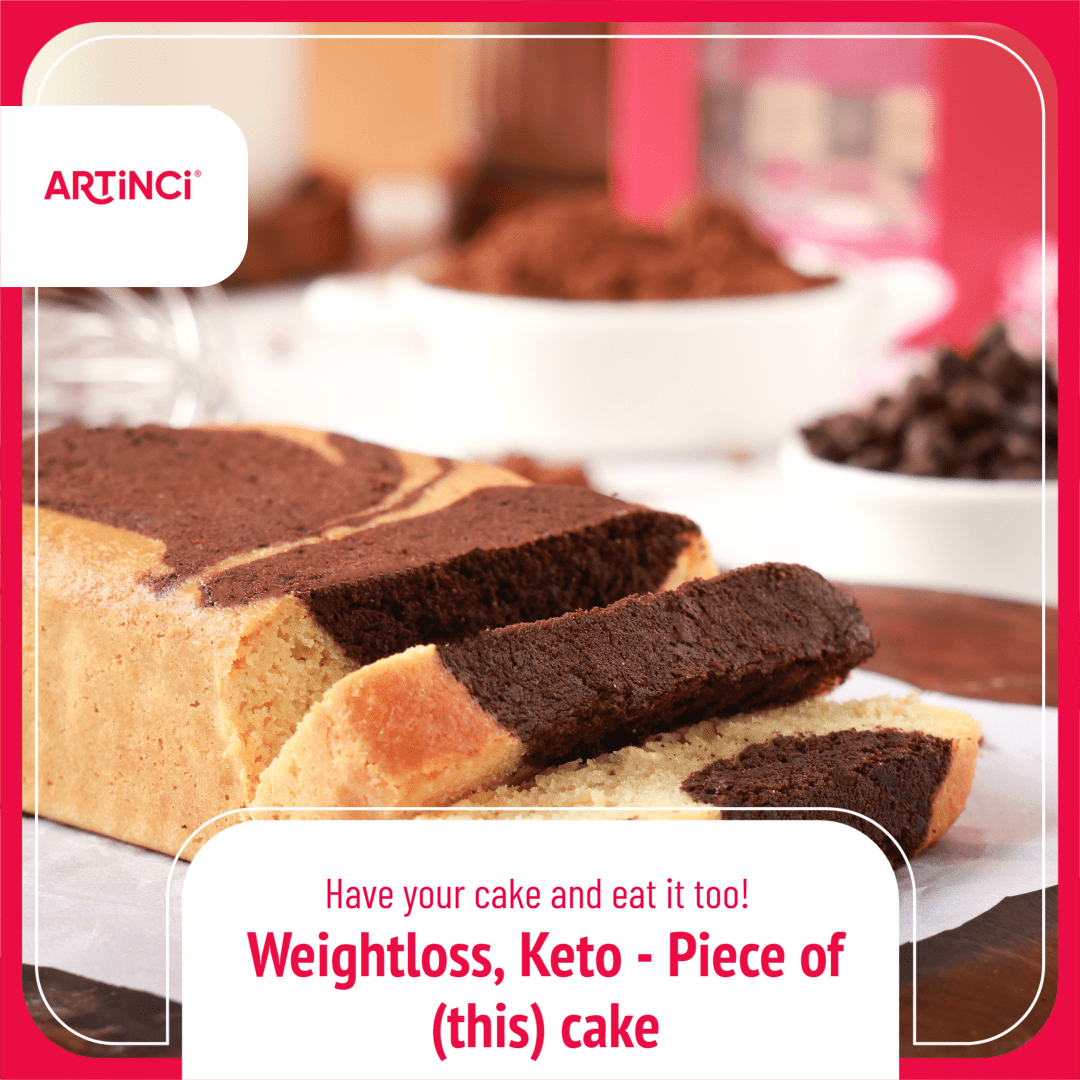 Vanilla & Chocolate Marble Cake - Gluten Free, Sugar Free, Diabetic Friendly, Keto (contains egg)-150g