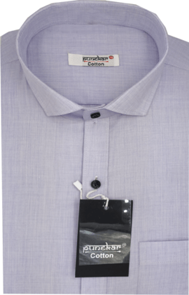 Cotton Tanmay Satin Grey Color Full Sleeves Formal Shirt for Men's-M (38 Inch) (97 CM)