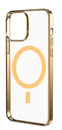Valente Polycarbonate MagSafe-Compatible Electroplate Case for iPhone 15 Pro Max-Gold