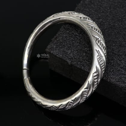 925 sterling silver handmade gorgeous trendy fancy bangle bracelet kada, fabulous unisex gifting jewelry personalized gift jewelry nsk0748