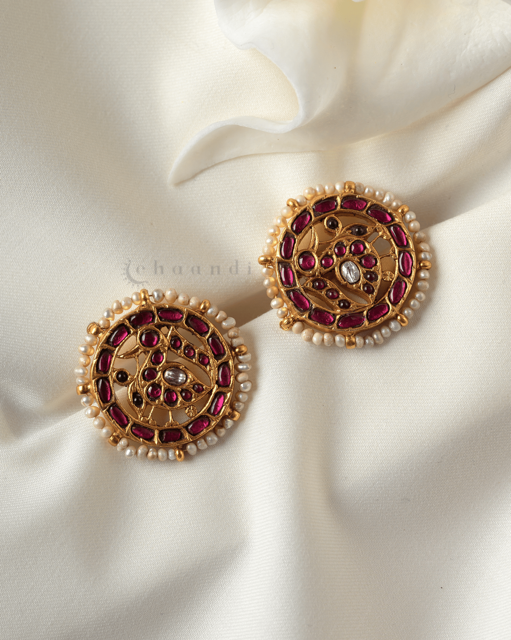 Gold Polish Silver Earrings CHE1760