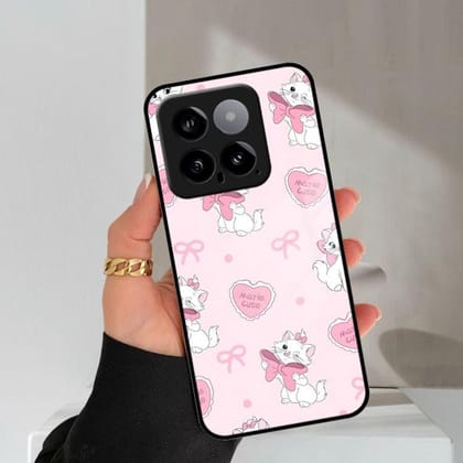 Cute Kitty Bliss Glass Case Cover For Redmi/Xiaomi-Xiaomi 14 5G