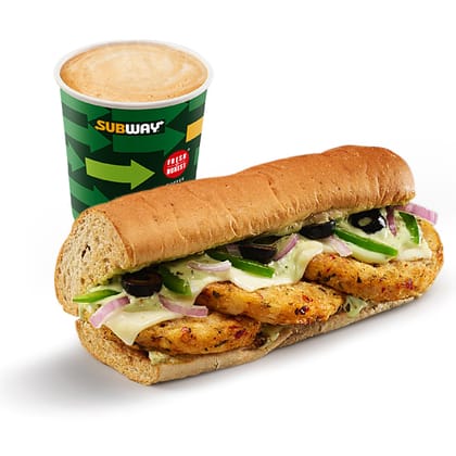 Cheesy Potato Delight Sandwich (15cm) + Coffee