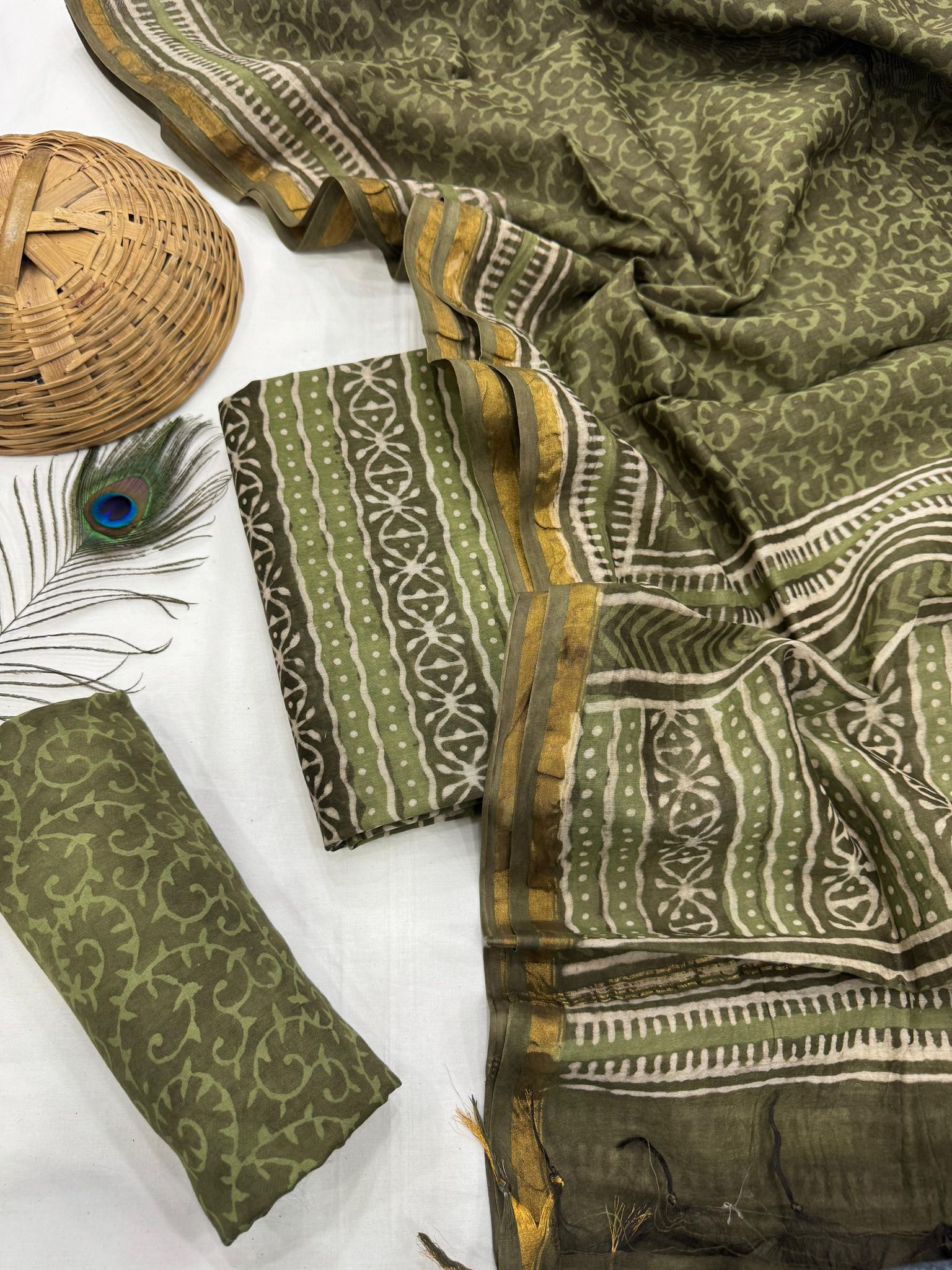 Chanderi Silk Suit Set