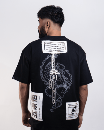 TOJI 002 / JJK / Patched Oversized T-Shirt-S