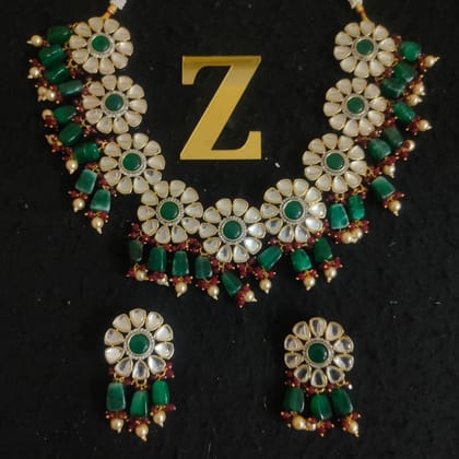 ZEVAR I Indian Kundan Choker Necklace Set