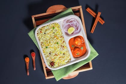 Dum Aloo With Flavorful Rice