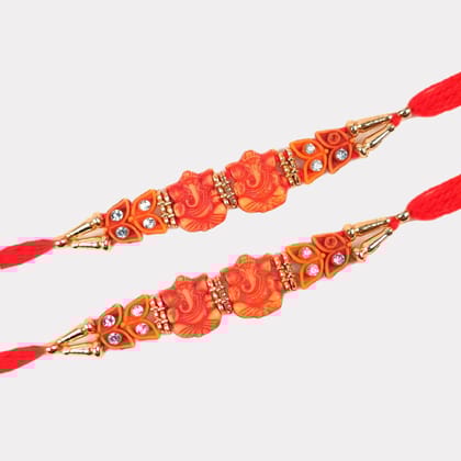 Rakhi Stylish | Evil Eye Rakhi | Ganesh Rakhi Combo for Bhaiya, Bhabhi, Brother & Kids-Pack of 2