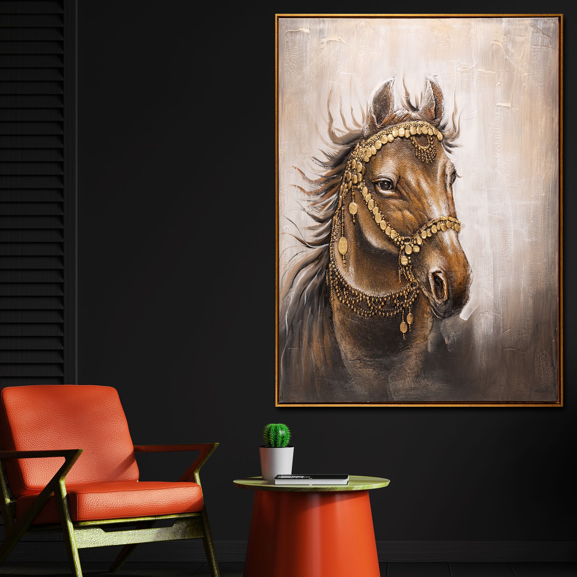 Wild Beauty 100% Hand Wall Painting for Home For Wall Decoration at Home-Length - 48 Inches & Width - 36 Inches / Hand Painted By Artist / Stretched on wooden Frame