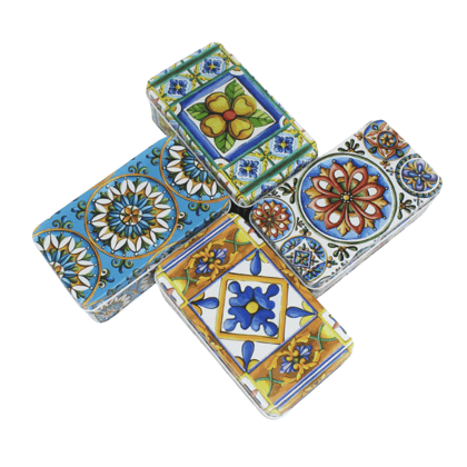Bulkhunt Mini Tin Box 4 Pcs/Set Small Containers with Lid Storage Case Tinplate for kids, multipurpose storage box