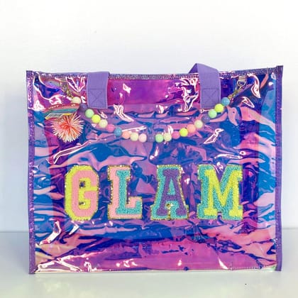 Big Holographic Multipurpose Shoulder Bag for Every Occasion (Purple)