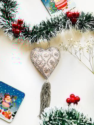 Embroidered Heart Ornament