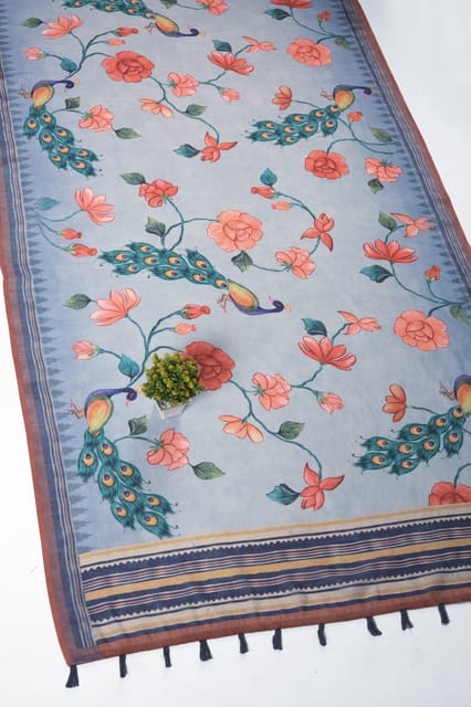 Utsav Mor Linen Saree