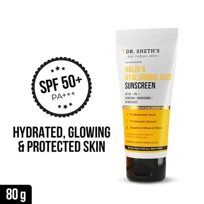 Haldi & Hyaluronic Acid Sunscreen - 80gm