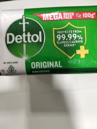 Dettol 100g*5Protects from 99.99% Illness causing Germs Original Germ defence 