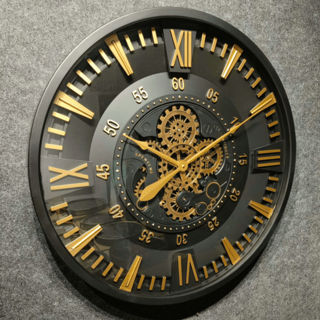 Royal Metal Gear Mechanical Clock Style 21-Antique / Dia: 31 inch / Metal