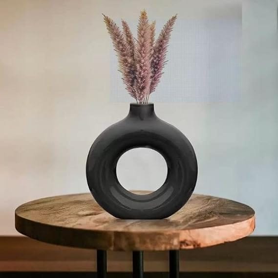 Black Color Ring Flower Pot