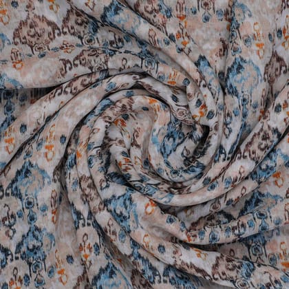 Old And Vintage Creative Digital Printed Fabric - Pure Georgette-Viscose / Pure Georgette / 110 CM | 43 Inch