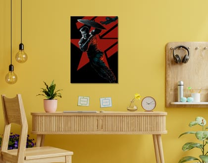 "CAPTAIN AMERICA: FAN DESIGN"- Shiny & Sturdy Metallic Poster  Art That Pops & Sticks (Literally!)-A3