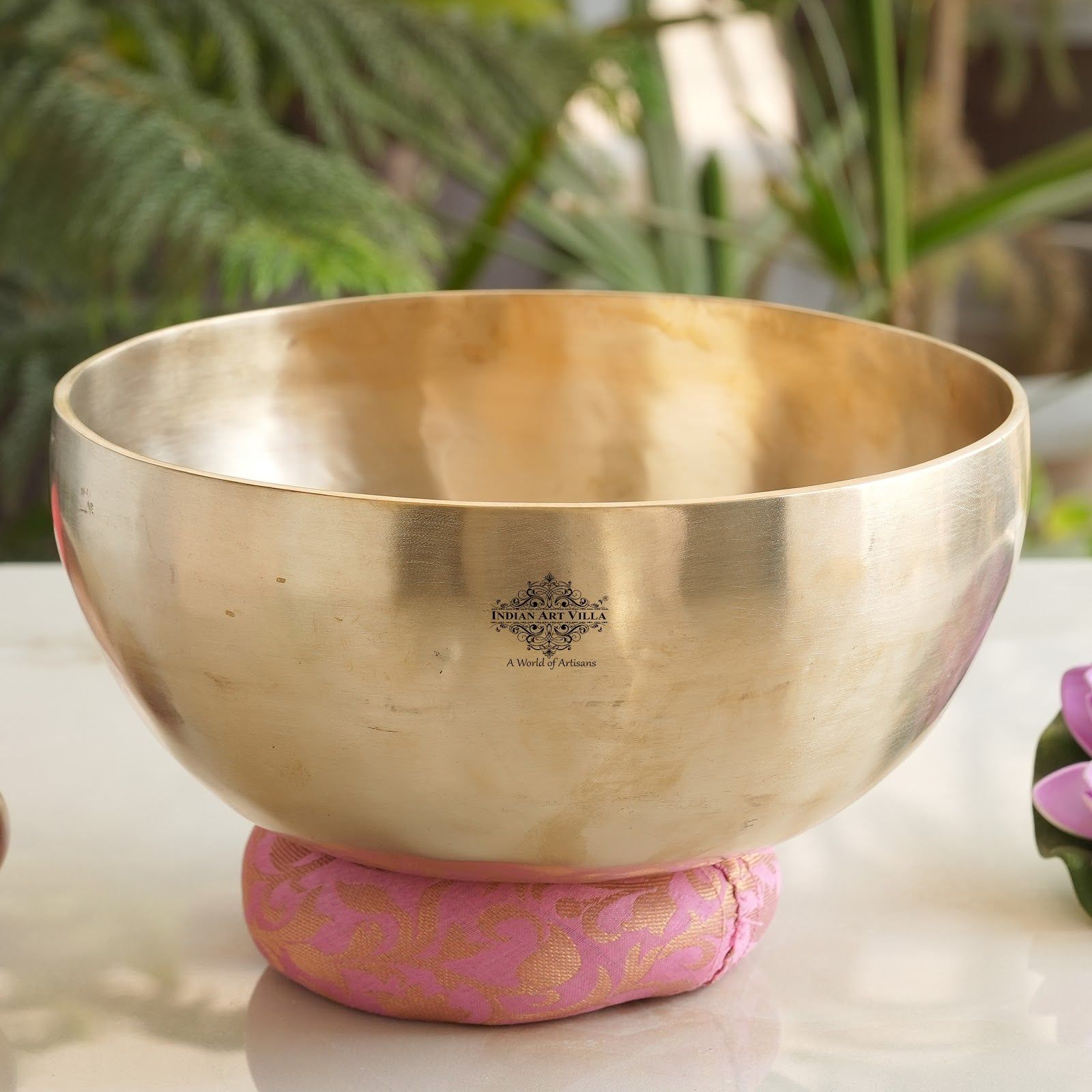 IndianArtVilla Handmade Pure Bronze Singing Bowl for Serenity and Meditation, Good For Health-3